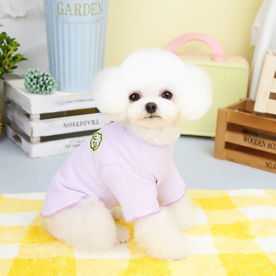 New Summer Embroider Dog Shirt Pet Harness Vest Pet Clothes