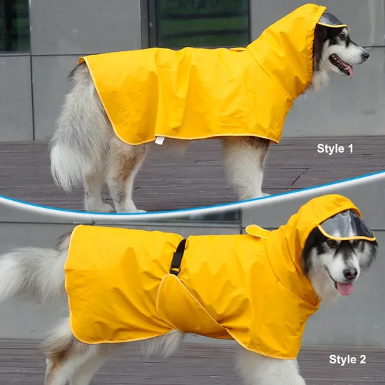 Dog Raincoat Customization & Wholesale Waterproof Raincoat for Dogs Nylon Polyester Pet Raincoat OEM/ODM Pet Clothes Popular Raincoats for Dog 