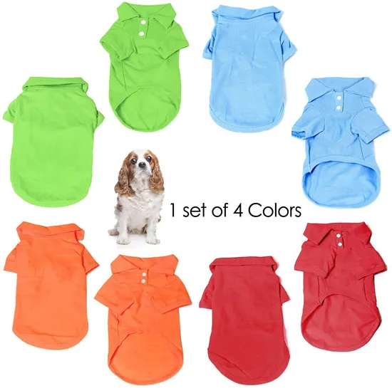 Custom Soild Summer Breathable Outfit Apparel Dog Shirts for Puppy Dog 