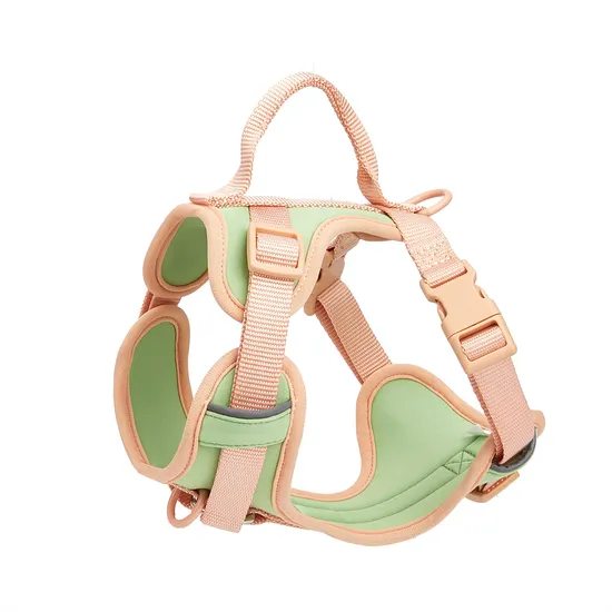 Lightweight Comfortable Pet Puppy Harnesses Adjustable Neck and Chest with Handle No Pull Prevent Escape Chest Strap Dog Vest Harness 