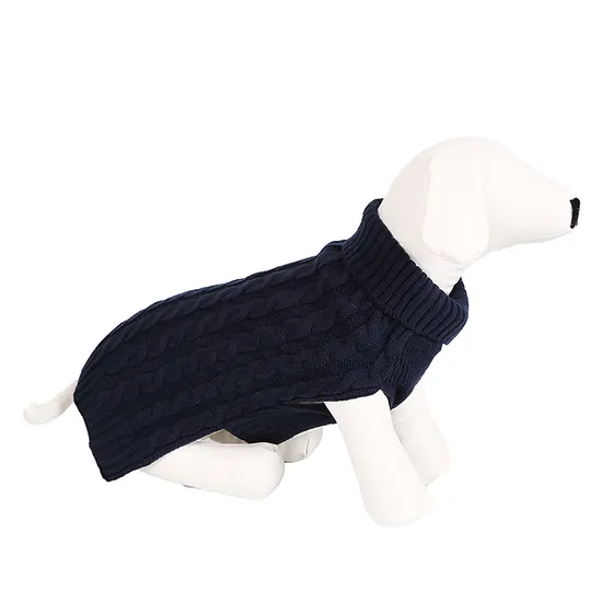 High Quality Blue Plaid Printed Dog Shirt with Leash Hole 